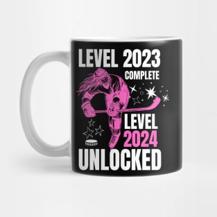 Women Funny Happy New Years Eve ice hockey 2023 Kid girl hokey pokey Mug